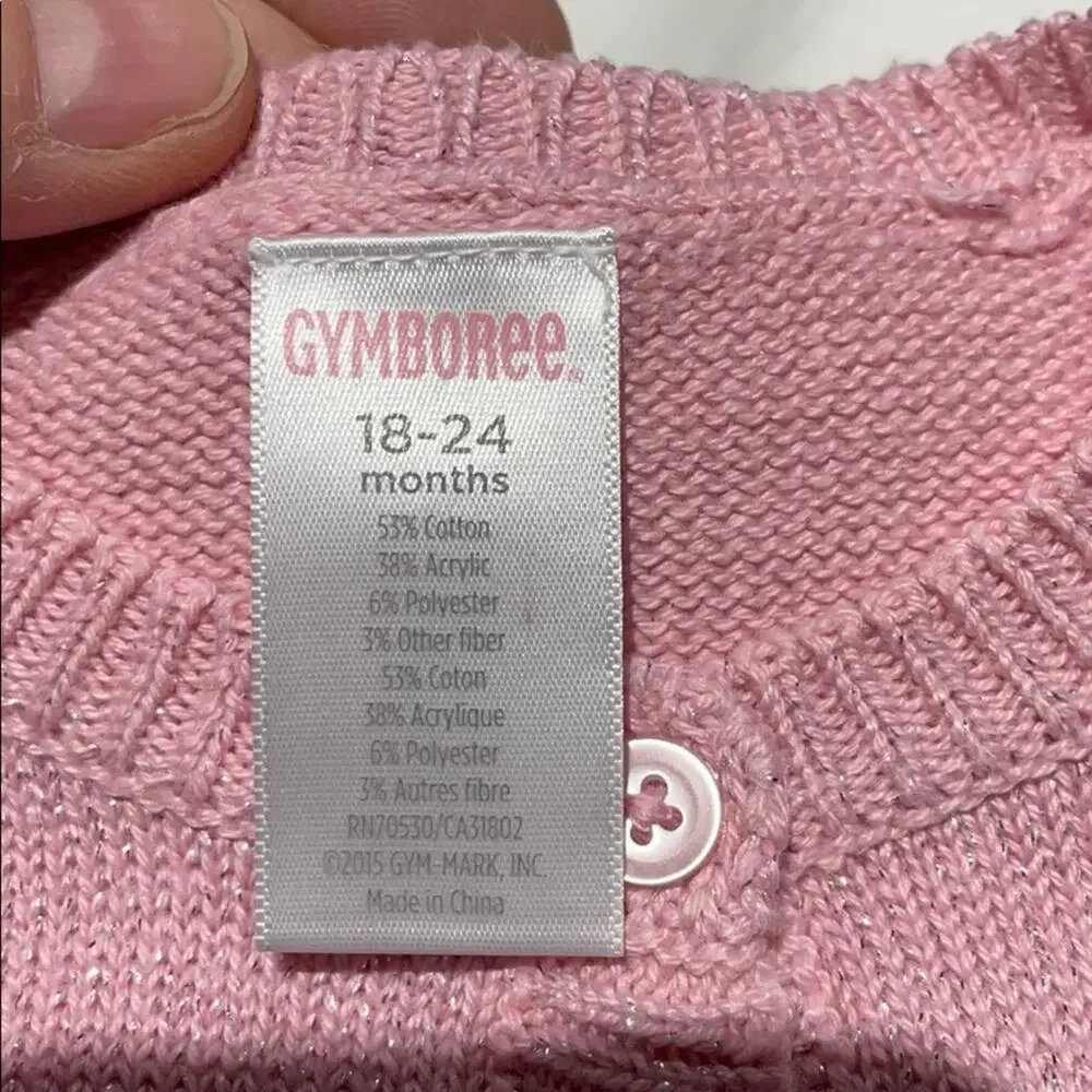 Gymboree 18-24 pale pink shimmer shrung euc